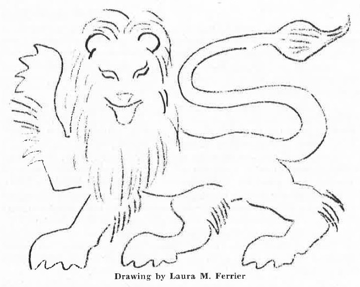 Drawing of the Golden Lion by Laura M. Ferrier